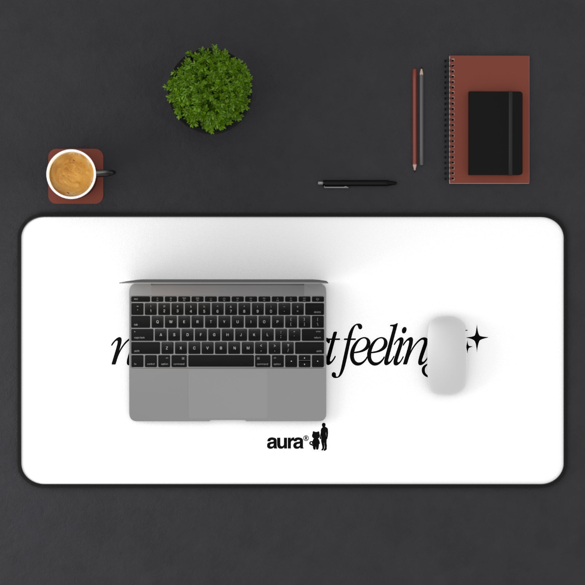 Aura "No Ceiling, Just Feeling ✨" Desk Mat