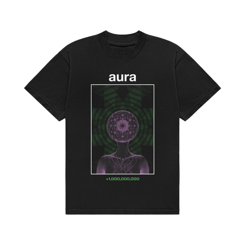 aura alien black tee