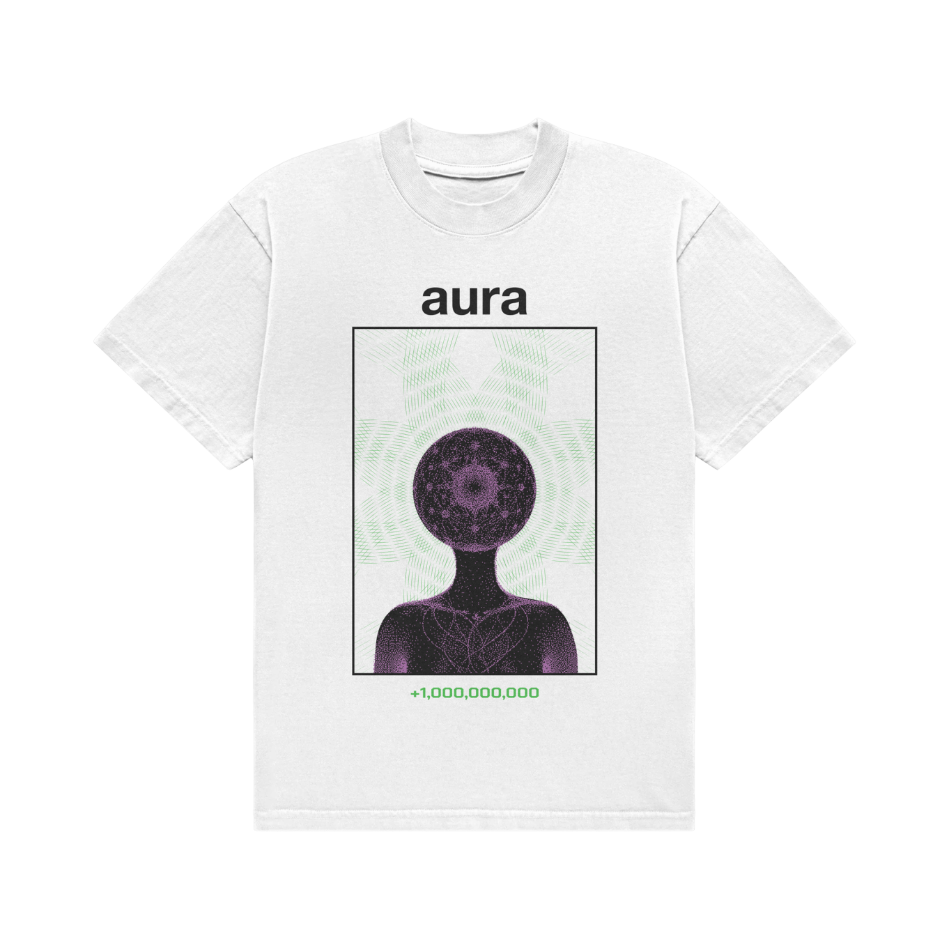 aura alien white tee
